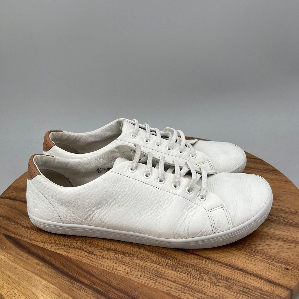 Birchbury Bramfords Shoes Mens Size 13 White Leather Minimalist Barefoot Sneaker